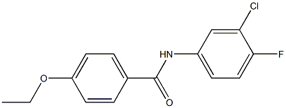 N-(3-chloro-4-fluorophenyl)-4-ethoxybenzamide,346721-57-1,结构式