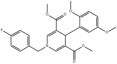 dimethyl 4-(2,5-dimethoxyphenyl)-1-(4-fluorobenzyl)-1,4-dihydropyridine-3,5-dicarboxylate Structure