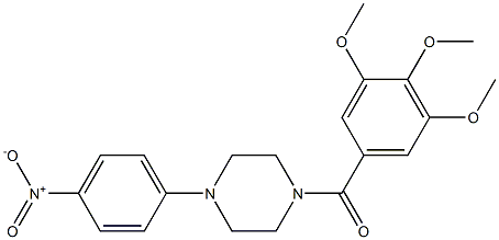 1-{4-nitrophenyl}-4-(3,4,5-trimethoxybenzoyl)piperazine 结构式