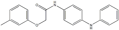N-(4-anilinophenyl)-2-(3-methylphenoxy)acetamide Struktur