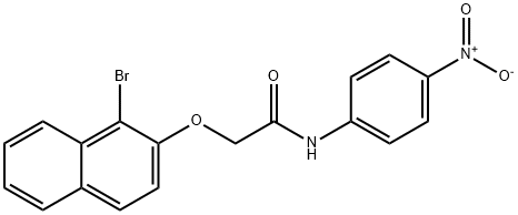 2-[(1-bromo-2-naphthyl)oxy]-N-(4-nitrophenyl)acetamide,349474-91-5,结构式