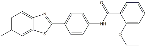 2-ethoxy-N-[4-(6-methyl-1,3-benzothiazol-2-yl)phenyl]benzamide Structure