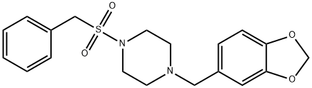 1-(1,3-benzodioxol-5-ylmethyl)-4-(benzylsulfonyl)piperazine Structure
