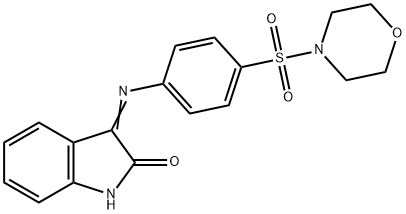 3-{[4-(4-morpholinylsulfonyl)phenyl]imino}-1,3-dihydro-2H-indol-2-one 化学構造式