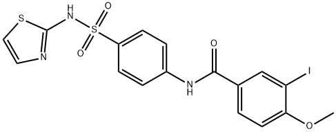 3-iodo-4-methoxy-N-{4-[(1,3-thiazol-2-ylamino)sulfonyl]phenyl}benzamide Structure