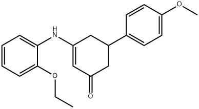 3-(2-ethoxyanilino)-5-(4-methoxyphenyl)cyclohex-2-en-1-one Structure