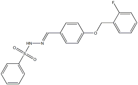 N'-{4-[(2-fluorobenzyl)oxy]benzylidene}benzenesulfonohydrazide|