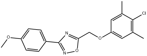 5-[(4-chloro-3,5-dimethylphenoxy)methyl]-3-(4-methoxyphenyl)-1,2,4-oxadiazole Structure