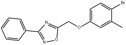 5-[(4-bromo-3-methylphenoxy)methyl]-3-phenyl-1,2,4-oxadiazole Structure
