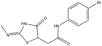 N-(4-bromophenyl)-2-[2-(methylimino)-4-oxo-1,3-thiazolidin-5-yl]acetamide Structure