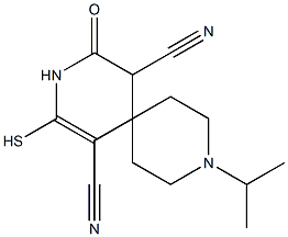 9-isopropyl-4-oxo-2-sulfanyl-3,9-diazaspiro[5.5]undec-1-ene-1,5-dicarbonitrile|