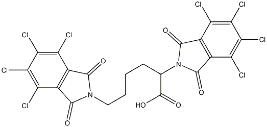 2,6-bis(4,5,6,7-tetrachloro-1,3-dioxo-1,3-dihydro-2H-isoindol-2-yl)hexanoic acid,352668-43-0,结构式