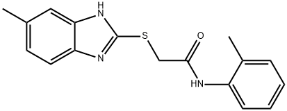 2-[(5-methyl-1H-benzimidazol-2-yl)sulfanyl]-N-(2-methylphenyl)acetamide,352691-73-7,结构式