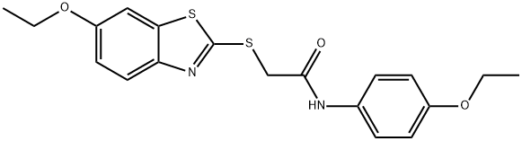 2-[(6-ethoxy-1,3-benzothiazol-2-yl)sulfanyl]-N-(4-ethoxyphenyl)acetamide Structure