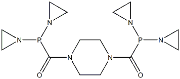 1,4-bis{[di(1-aziridinyl)phosphino]carbonyl}piperazine Structure