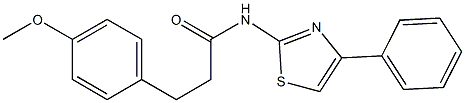 3-(4-methoxyphenyl)-N-(4-phenyl-1,3-thiazol-2-yl)propanamide Structure