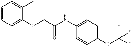 2-(2-methylphenoxy)-N-[4-(trifluoromethoxy)phenyl]acetamide Struktur