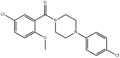 4-chloro-2-{[4-(4-chlorophenyl)-1-piperazinyl]carbonyl}phenyl methyl ether,353768-96-4,结构式