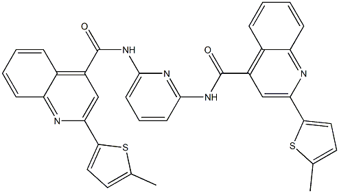 2-(5-methyl-2-thienyl)-N-[6-({[2-(5-methyl-2-thienyl)-4-quinolinyl]carbonyl}amino)-2-pyridinyl]-4-quinolinecarboxamide Structure