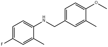 4-fluoro-N-(4-methoxy-3-methylbenzyl)-2-methylaniline 化学構造式