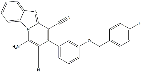 354126-60-6 1-amino-3-{3-[(4-fluorobenzyl)oxy]phenyl}pyrido[1,2-a]benzimidazole-2,4-dicarbonitrile