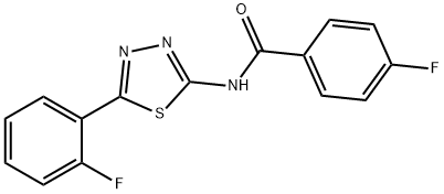 4-fluoro-N-[5-(2-fluorophenyl)-1,3,4-thiadiazol-2-yl]benzamide Structure