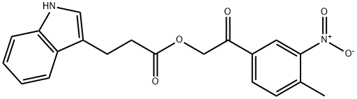 2-{3-nitro-4-methylphenyl}-2-oxoethyl 3-(1H-indol-3-yl)propanoate Structure