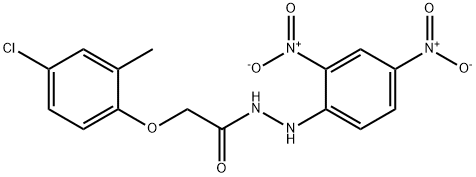 2-(4-chloro-2-methylphenoxy)-N'-(2,4-dinitrophenyl)acetohydrazide Struktur