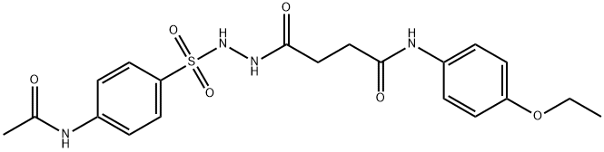 4-(2-{[4-(acetylamino)phenyl]sulfonyl}hydrazino)-N-(4-ethoxyphenyl)-4-oxobutanamide 结构式