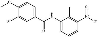 3-bromo-4-methoxy-N-(2-methyl-3-nitrophenyl)benzamide,356550-16-8,结构式