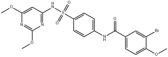 356550-25-9 3-bromo-N-(4-{[(2,6-dimethoxy-4-pyrimidinyl)amino]sulfonyl}phenyl)-4-methoxybenzamide