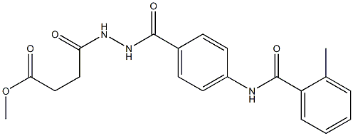 methyl 4-(2-{4-[(2-methylbenzoyl)amino]benzoyl}hydrazino)-4-oxobutanoate Structure