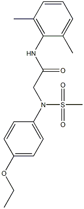 N-(2,6-dimethylphenyl)-2-[4-ethoxy(methylsulfonyl)anilino]acetamide Struktur