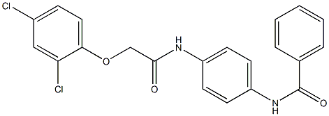 N-(4-{[2-(2,4-dichlorophenoxy)acetyl]amino}phenyl)benzamide Struktur