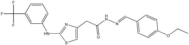 N'-(4-ethoxybenzylidene)-2-{2-[3-(trifluoromethyl)anilino]-1,3-thiazol-4-yl}acetohydrazide Structure