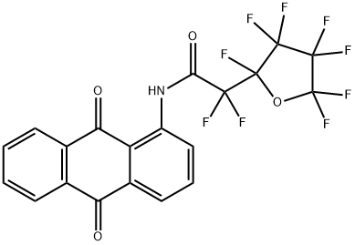 N-(9,10-dioxo-9,10-dihydro-1-anthracenyl)-2,2-difluoro-2-(2,3,3,4,4,5,5-heptafluorotetrahydro-2-furanyl)acetamide Struktur