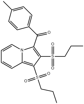 [1,2-bis(propylsulfonyl)indolizin-3-yl](4-methylphenyl)methanone,375350-95-1,结构式