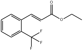 2-Propenoic acid, 3-[2-(trifluoromethyl)phenyl]-, ethyl ester, (2E)- Structure