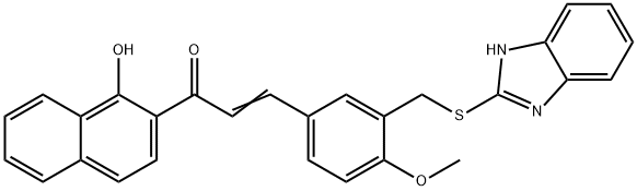 3-{3-[(1H-benzimidazol-2-ylsulfanyl)methyl]-4-methoxyphenyl}-1-(1-hydroxy-2-naphthyl)-2-propen-1-one|