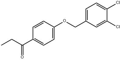 1-{4-[(3,4-dichlorophenyl)methoxy]phenyl}propan-1-one 化学構造式