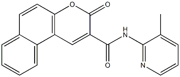 N-(3-methyl-2-pyridinyl)-3-oxo-3H-benzo[f]chromene-2-carboxamide Structure