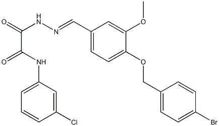 382164-57-0 2-(2-{4-[(4-bromobenzyl)oxy]-3-methoxybenzylidene}hydrazino)-N-(3-chlorophenyl)-2-oxoacetamide