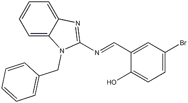 2-{[(1-benzyl-1H-benzimidazol-2-yl)imino]methyl}-4-bromophenol Struktur