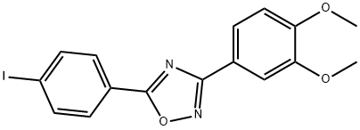 3-(3,4-dimethoxyphenyl)-5-(4-iodophenyl)-1,2,4-oxadiazole 结构式