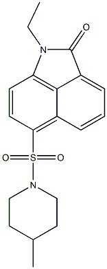 1-ethyl-6-[(4-methyl-1-piperidinyl)sulfonyl]benzo[cd]indol-2(1H)-one,385786-31-2,结构式