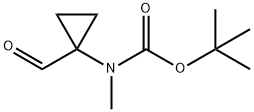 tert-butyl 1-(formyl)cyclopropyl(methyl)carbamate 化学構造式