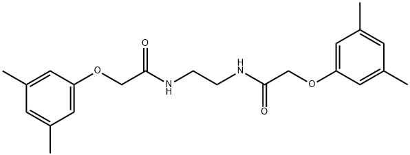 2-(3,5-dimethylphenoxy)-N-(2-{[2-(3,5-dimethylphenoxy)acetyl]amino}ethyl)acetamide 结构式