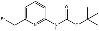 (6-(溴甲基)吡啶-2-基)氨基甲酸叔丁酯 结构式