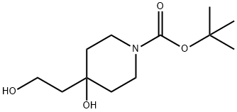 TERT-BUTYL 4-HYDROXY-4-(2-HYDROXYETHYL)PIPERIDINECARBOXYLATE 结构式