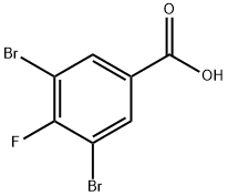 3,5-二溴-4-氟苯甲酸, 402-87-9, 结构式